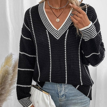 Vertical Casual Loose Sweater